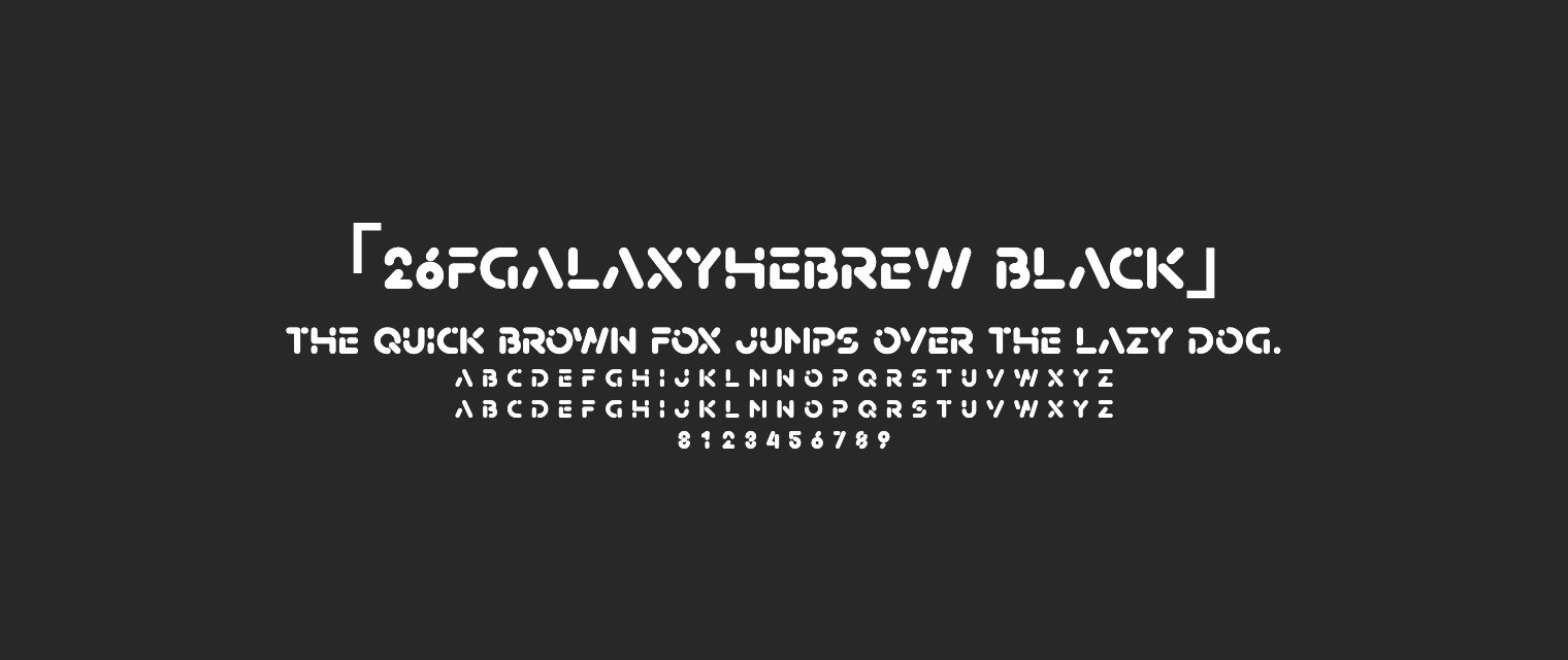 26FGalaxyHebrew-Black字体预览