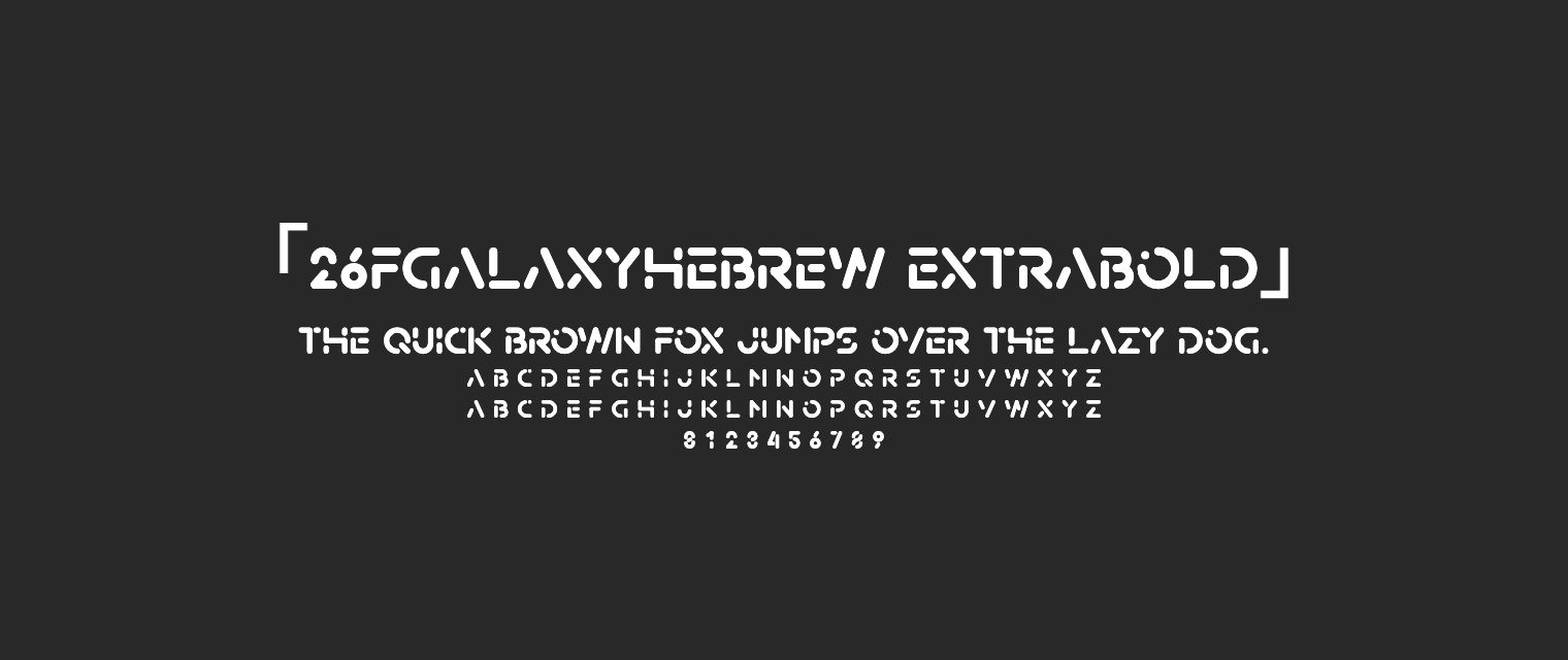 26FGalaxyHebrew-ExtraBold字体预览