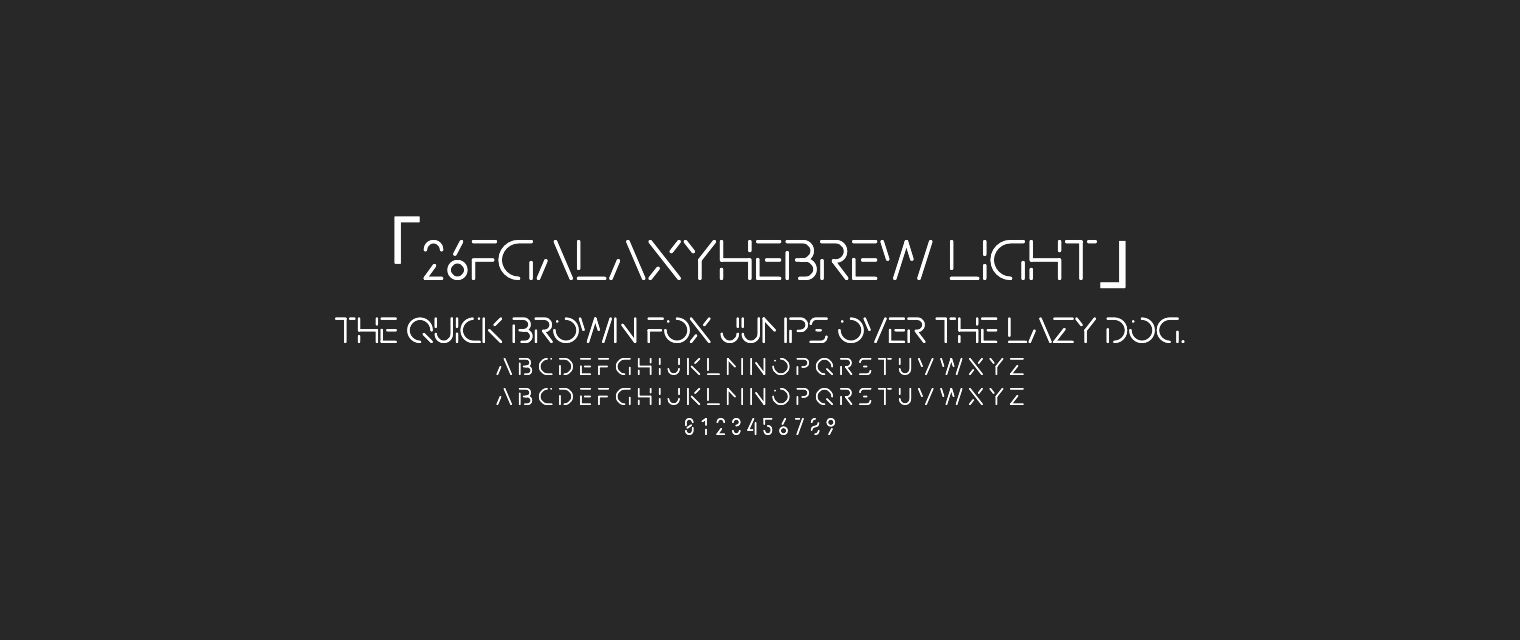 26FGalaxyHebrew-Light字体预览