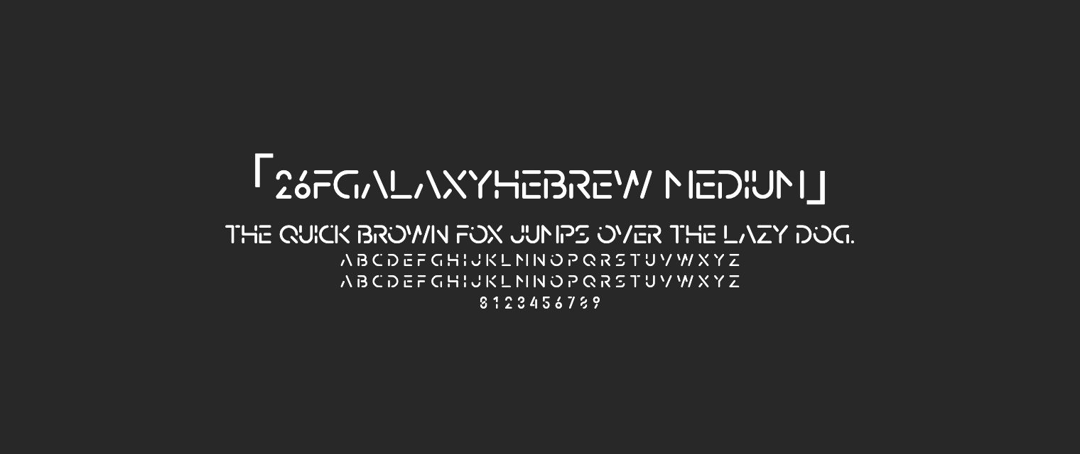 26FGalaxyHebrew-Medium字体预览