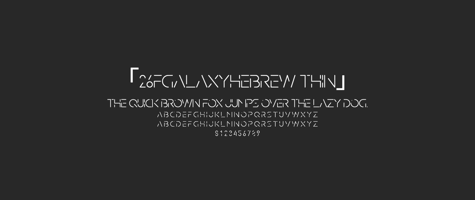 26FGalaxyHebrew-Thin字体预览