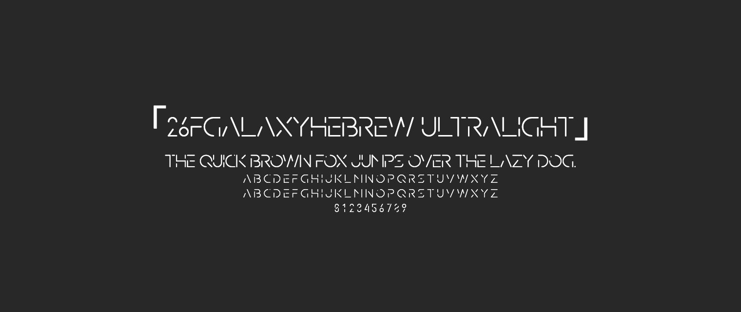 26FGalaxyHebrew-UltraLight字体预览