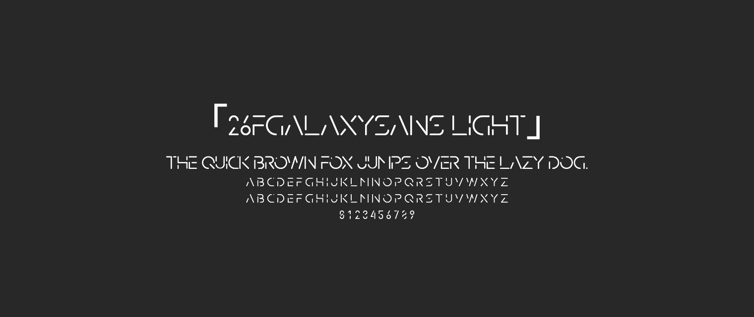 26FGalaxySans-Light字体预览