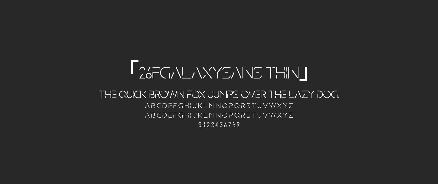 26FGalaxySans-Thin字体预览