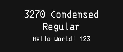 3270-Condensed-Regular