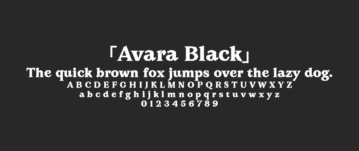 Avara-Black字体预览