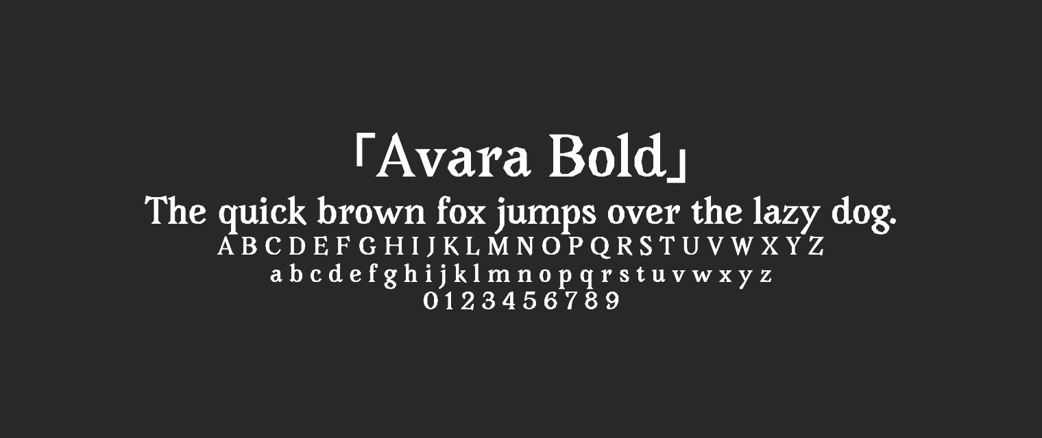Avara-Bold字体预览