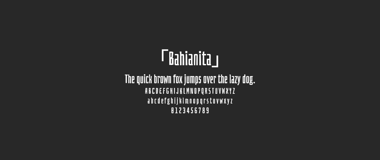 Bahianita字体预览