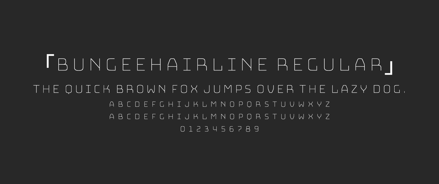 BungeeHairline-Regular字体预览
