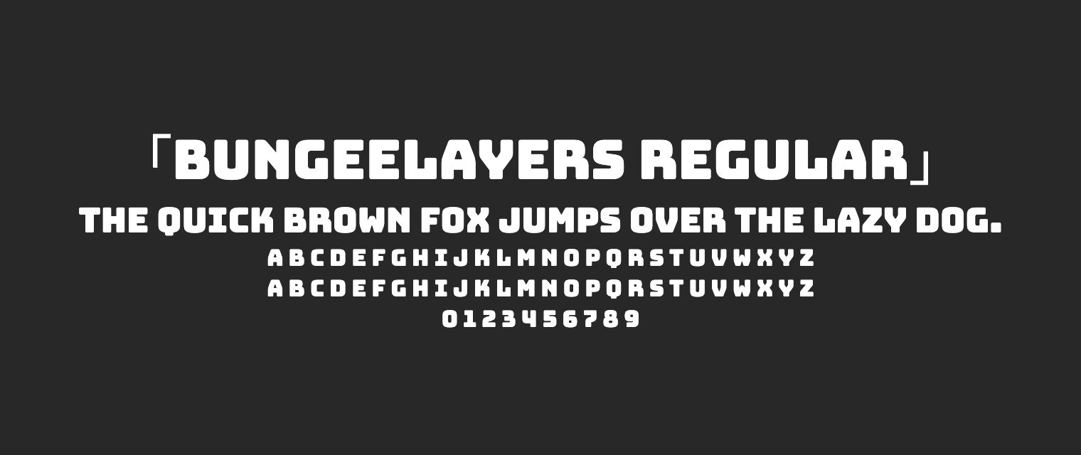 BungeeLayers-Regular字体预览