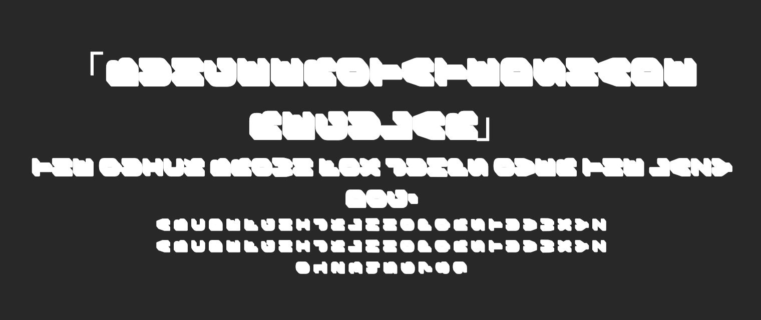 BungeeRotatedShade-Regular字体预览