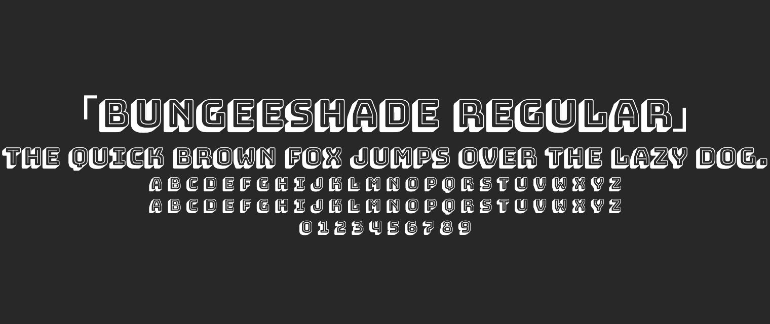 BungeeShade-Regular字体预览