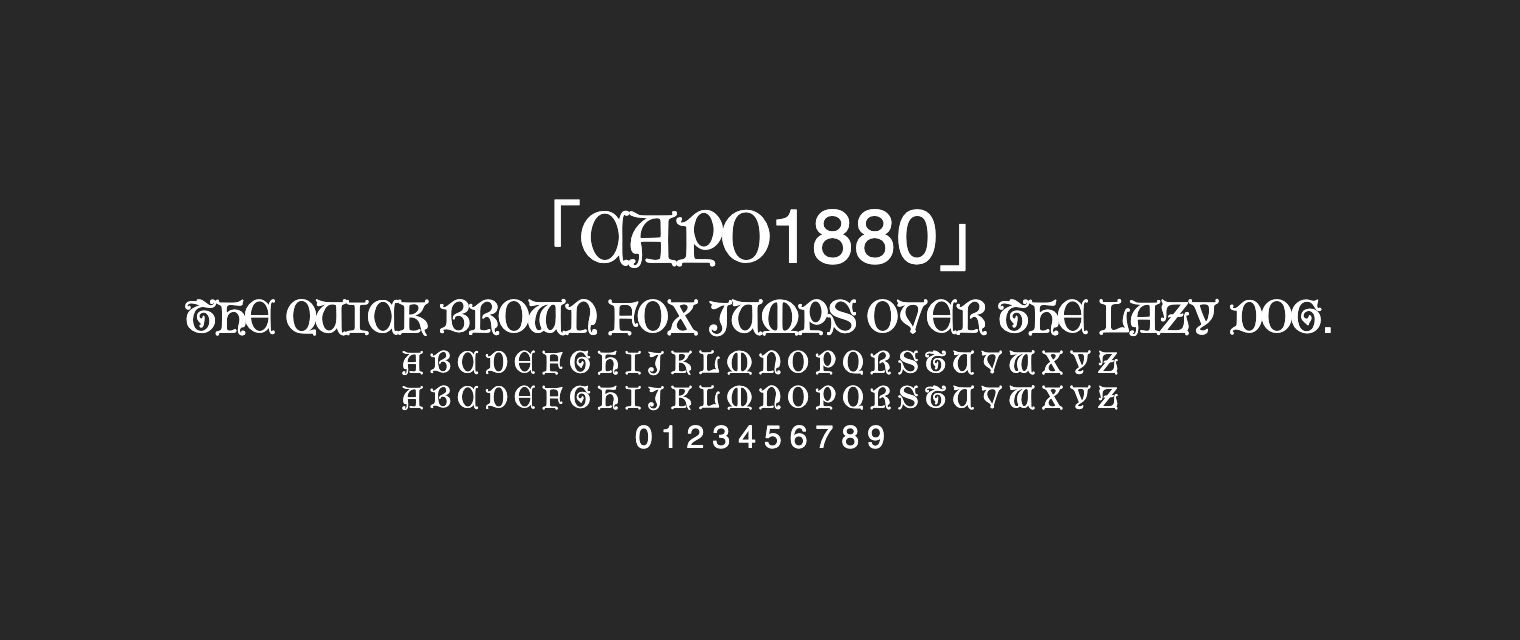 Capo1880字体预览