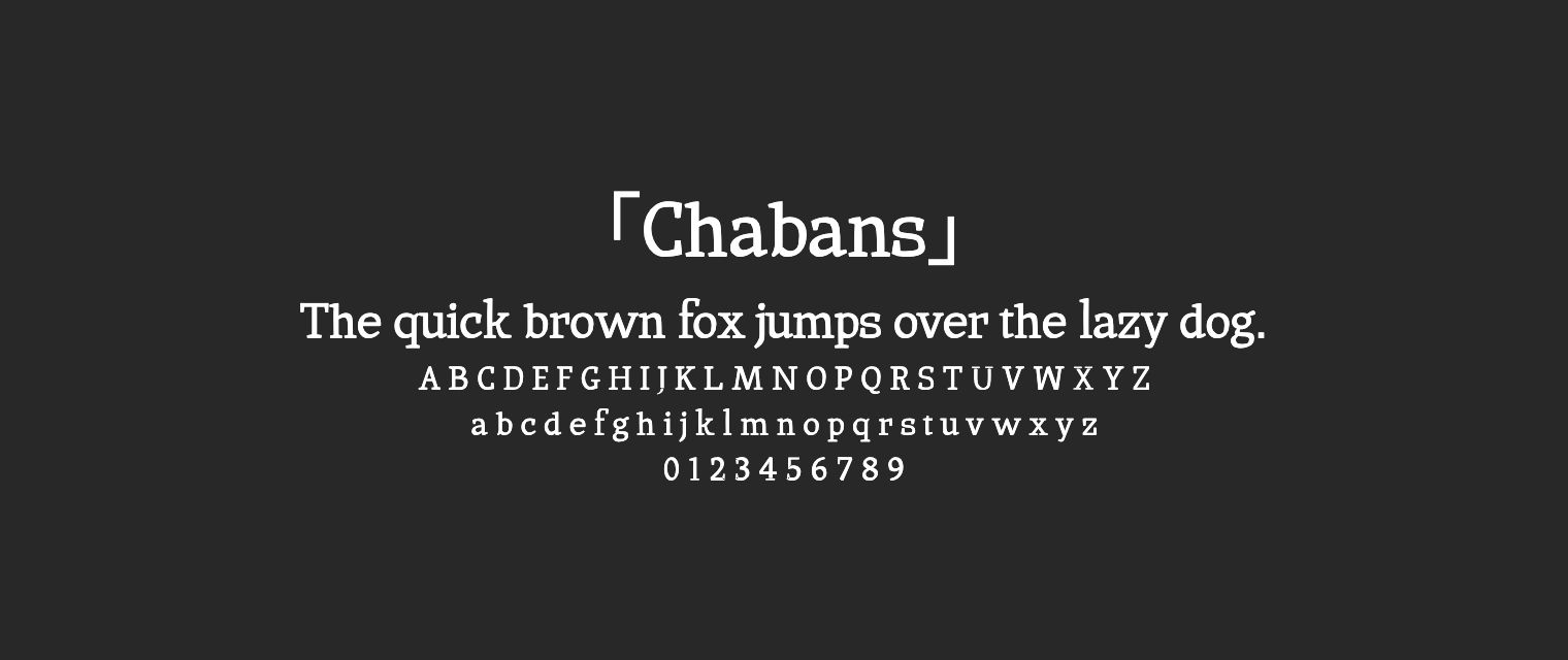 Chabans字体预览