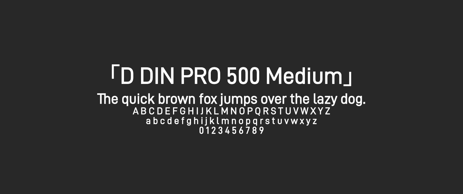 D-DIN-PRO-500-Medium字体预览