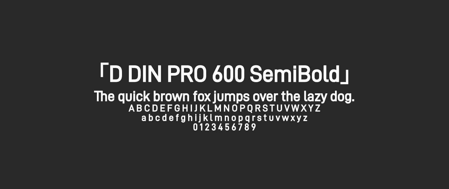 D-DIN-PRO-600-SemiBold字体预览
