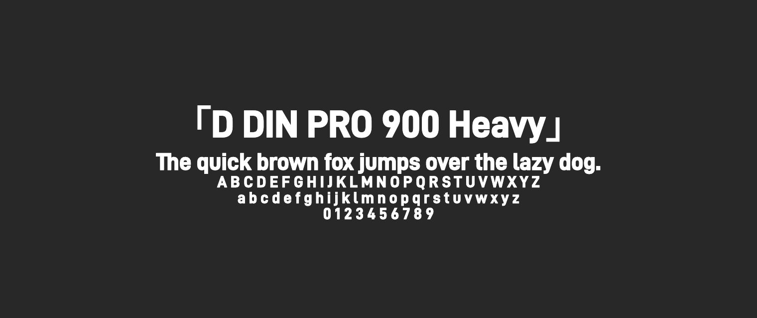D-DIN-PRO-900-Heavy字体预览