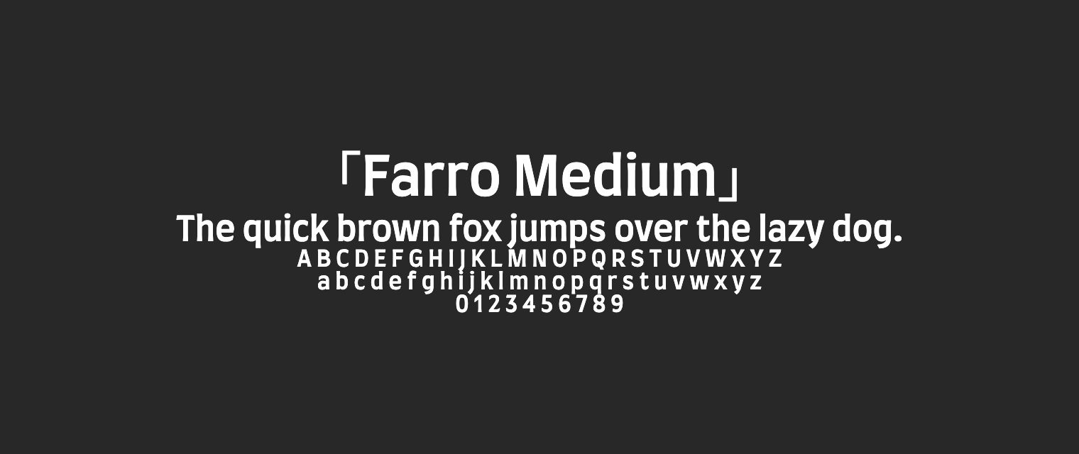 Farro-Medium字体预览
