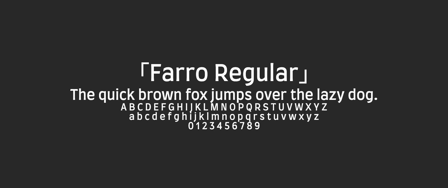 Farro-Regular字体预览