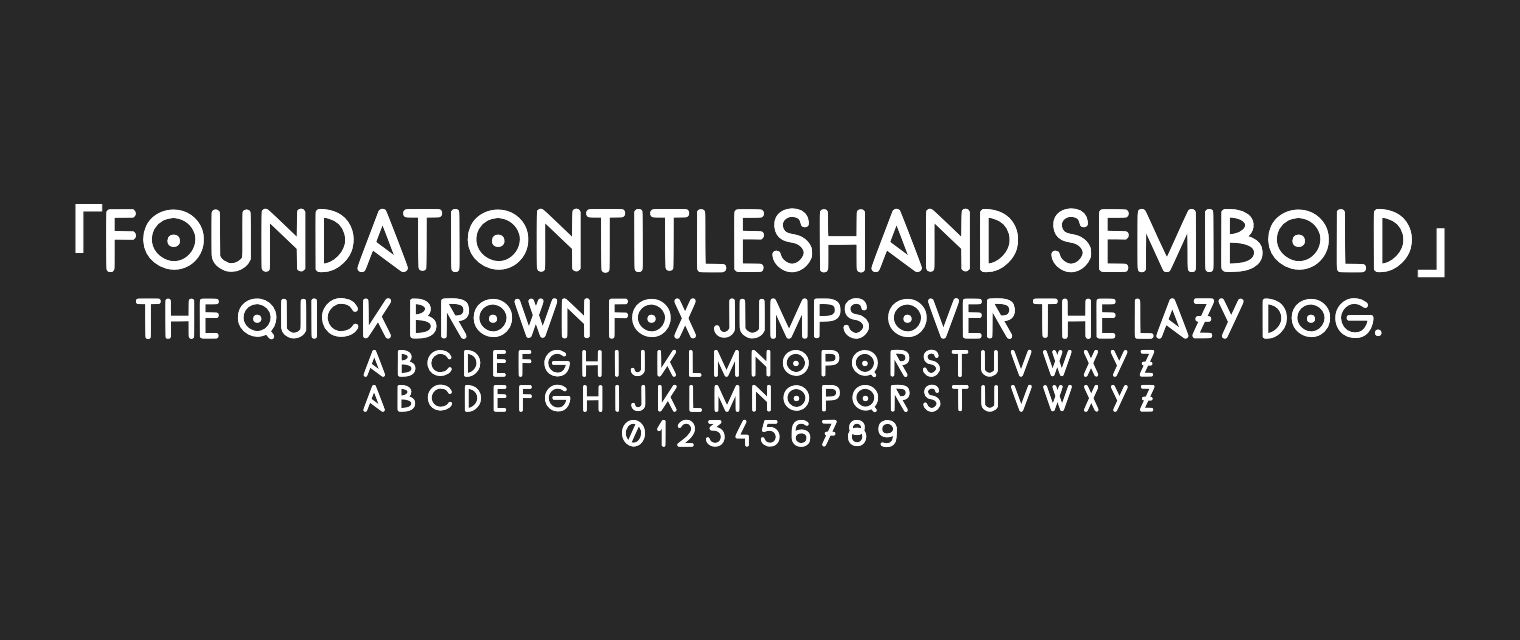 FoundationTitlesHand-SemiBold字体预览