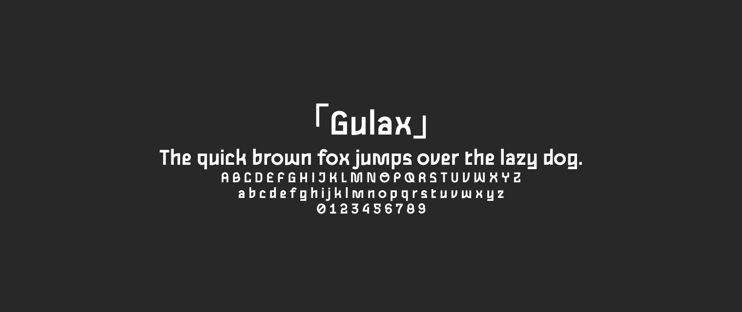Gulax字体预览