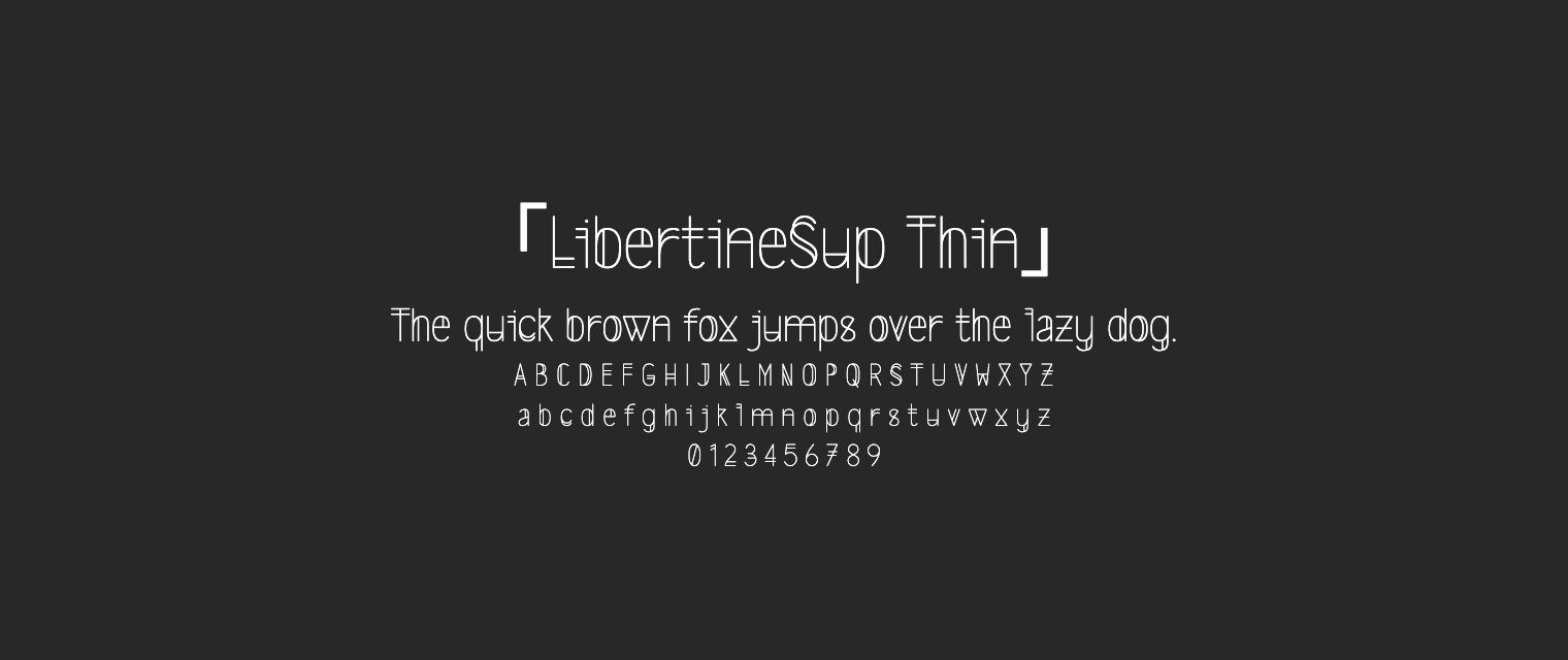 LibertineSup-Thin字体预览