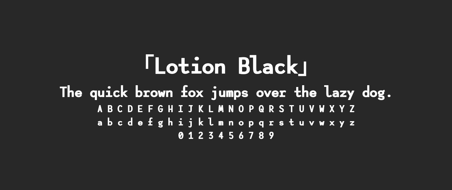 Lotion-Black字体预览
