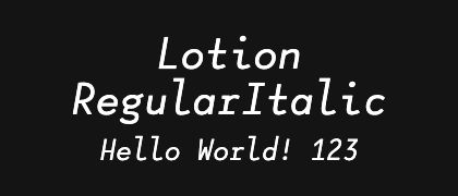 Lotion-RegularItalic