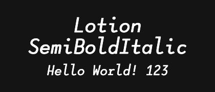 Lotion-SemiBoldItalic