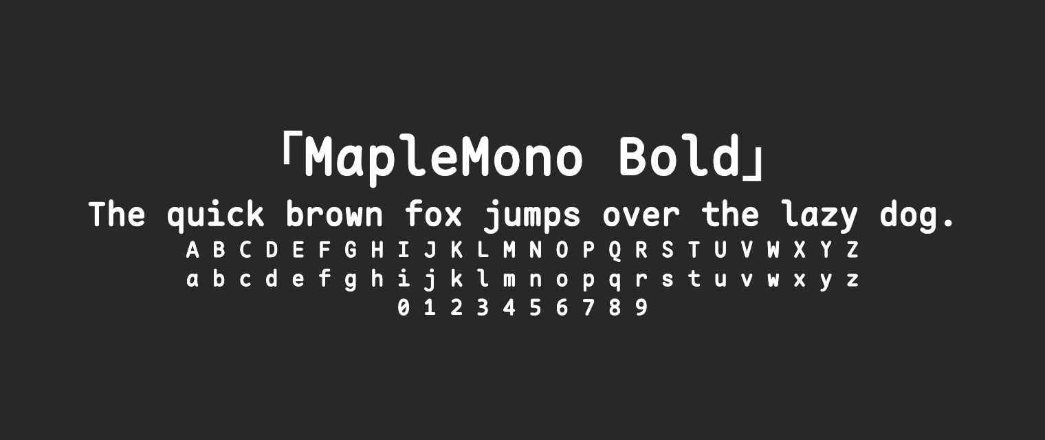 MapleMono-Bold字体预览