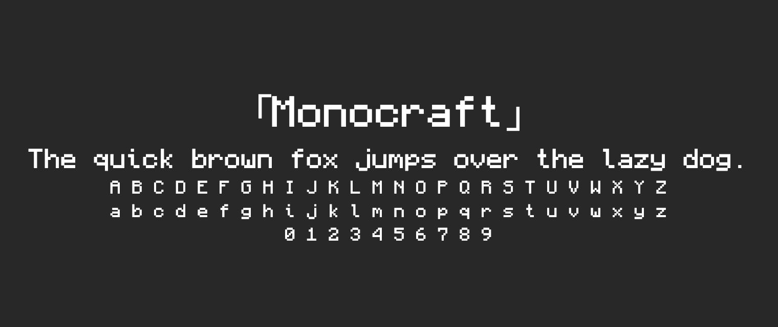 Monocraft字体预览