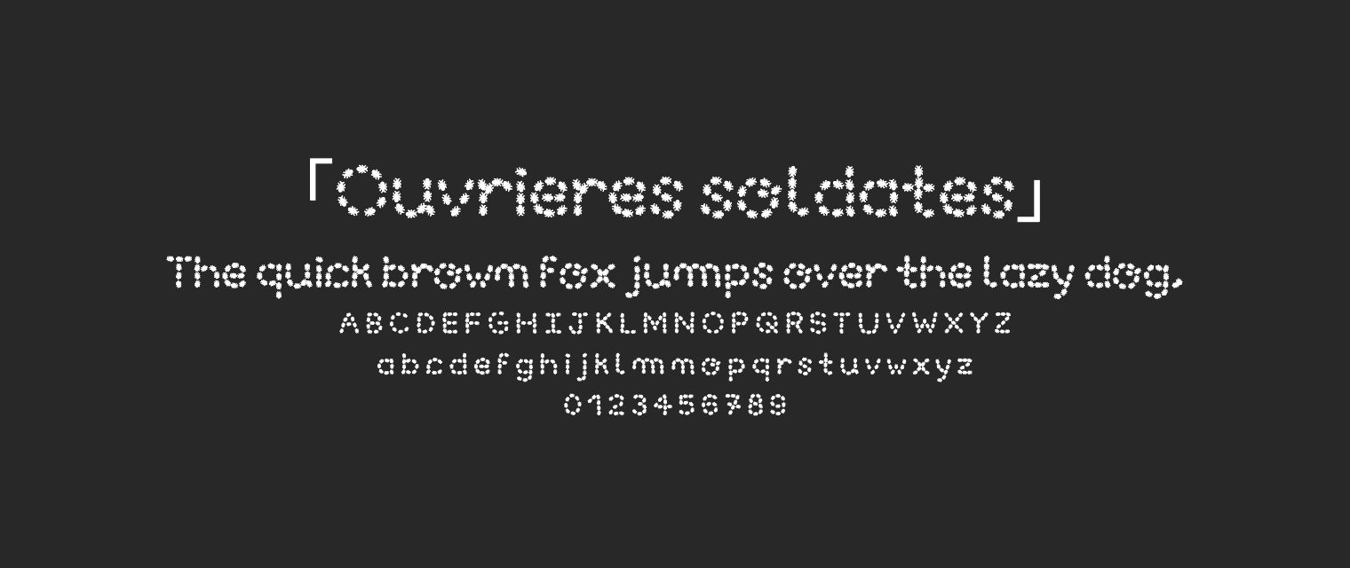 Ouvrieres-soldates字体预览