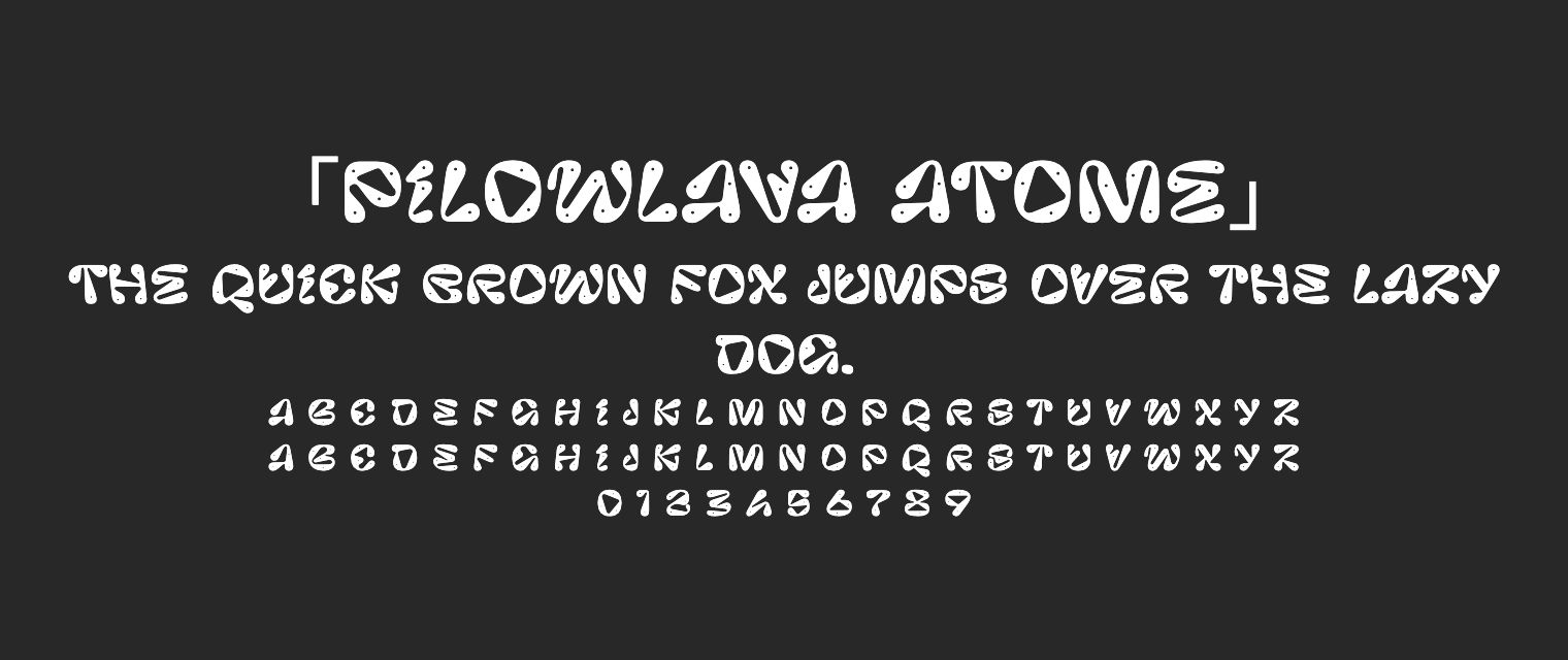 Pilowlava-Atome字体预览