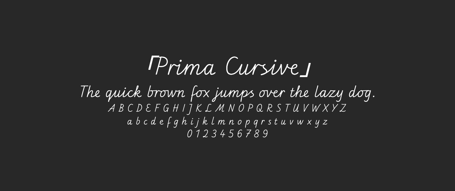 Prima-Cursive字体预览