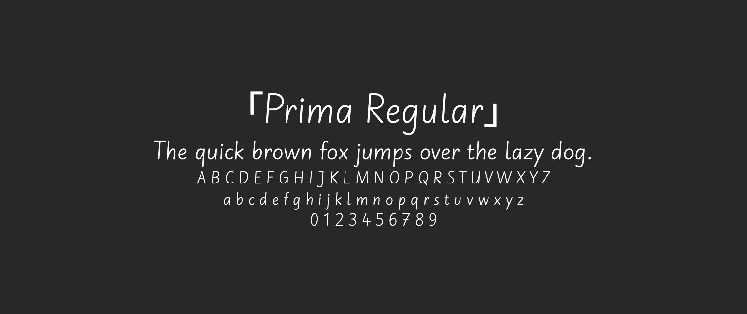 Prima-Regular字体预览