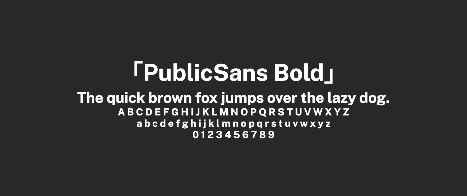 PublicSans-Bold字体预览