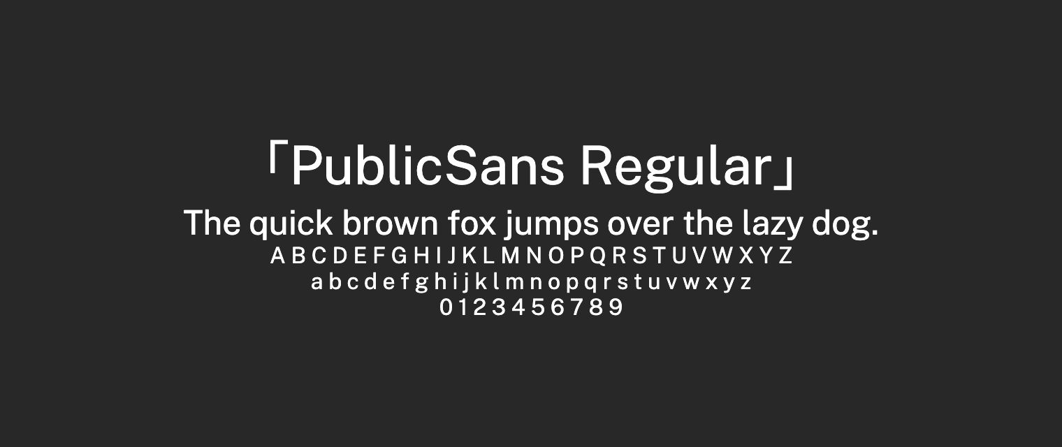 PublicSans-Regular字体预览