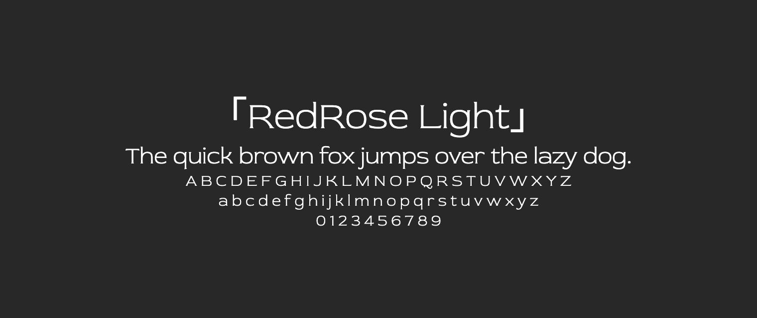 RedRose-Light字体预览