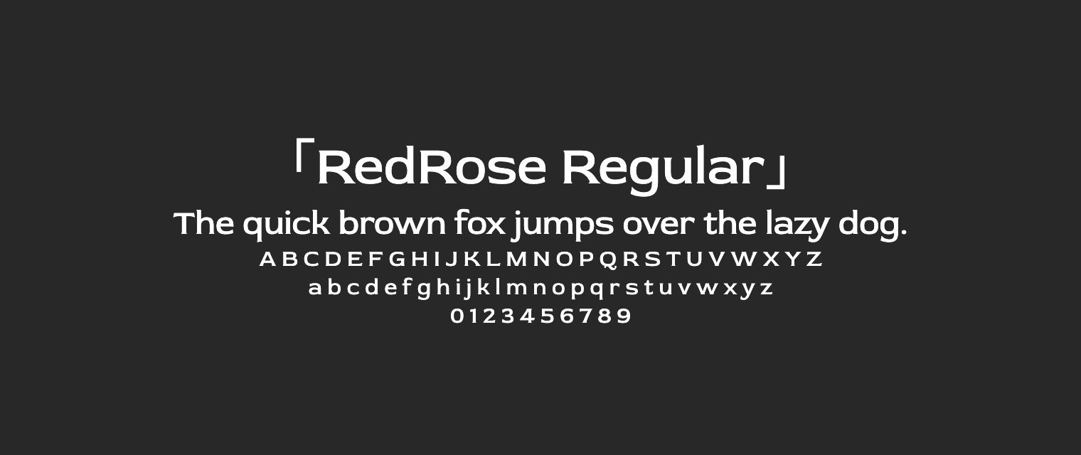 RedRose-Regular字体预览