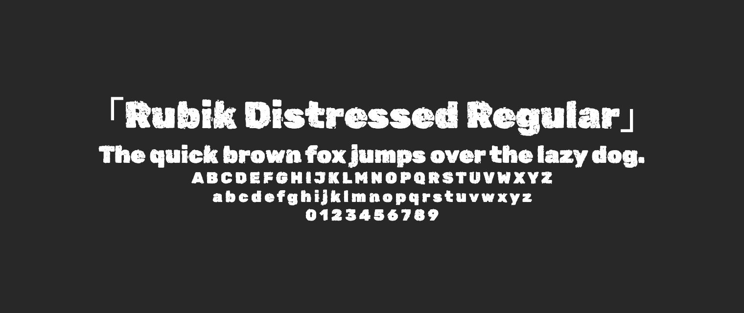 Rubik-Distressed-Regular字体预览