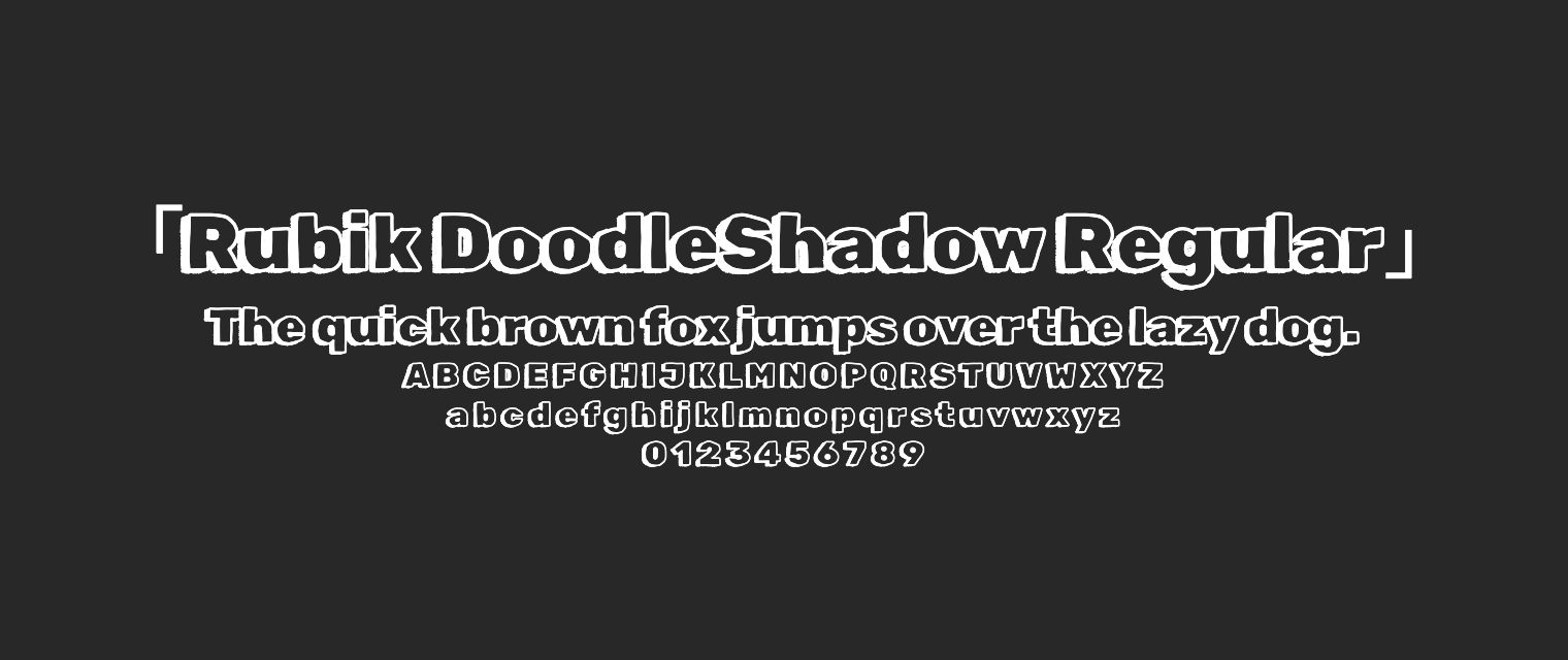 Rubik-DoodleShadow-Regular字体预览