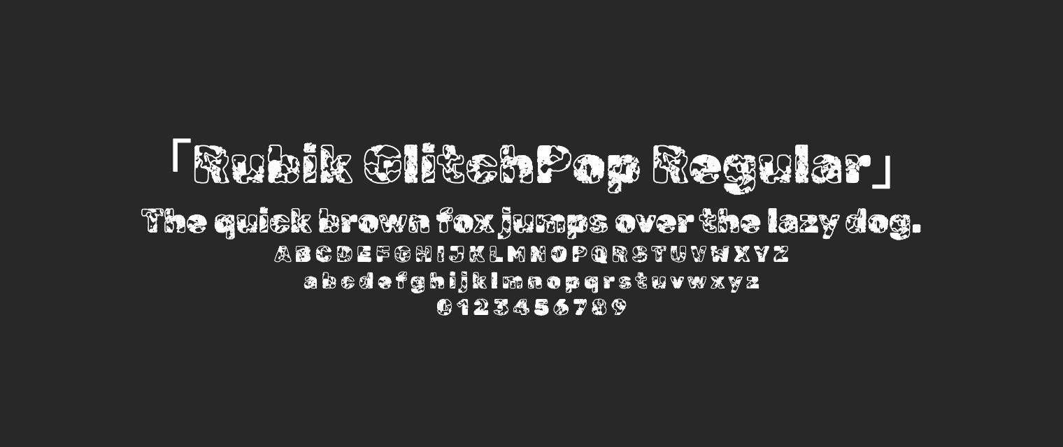 Rubik-GlitchPop-Regular字体预览
