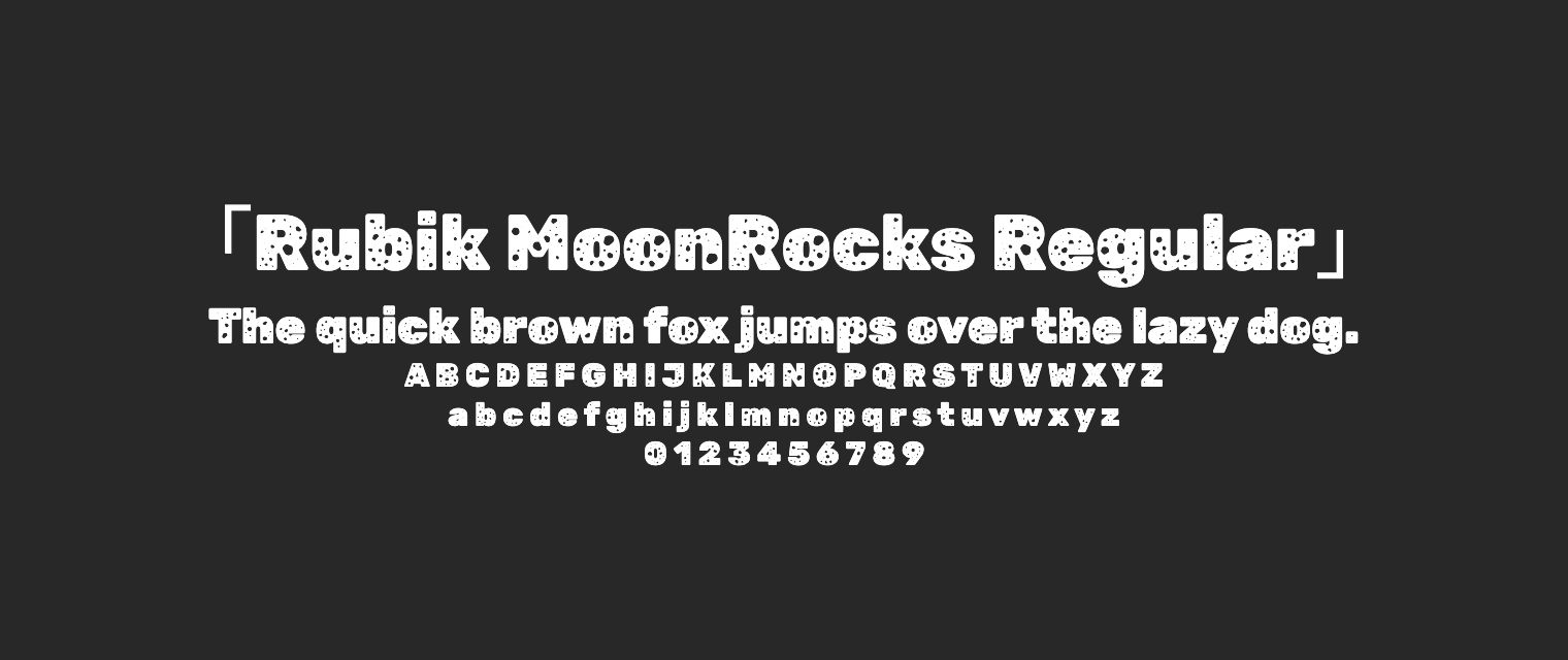 Rubik-MoonRocks-Regular字体预览