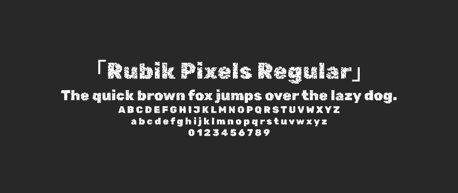 Rubik-Pixels-Regular字体预览