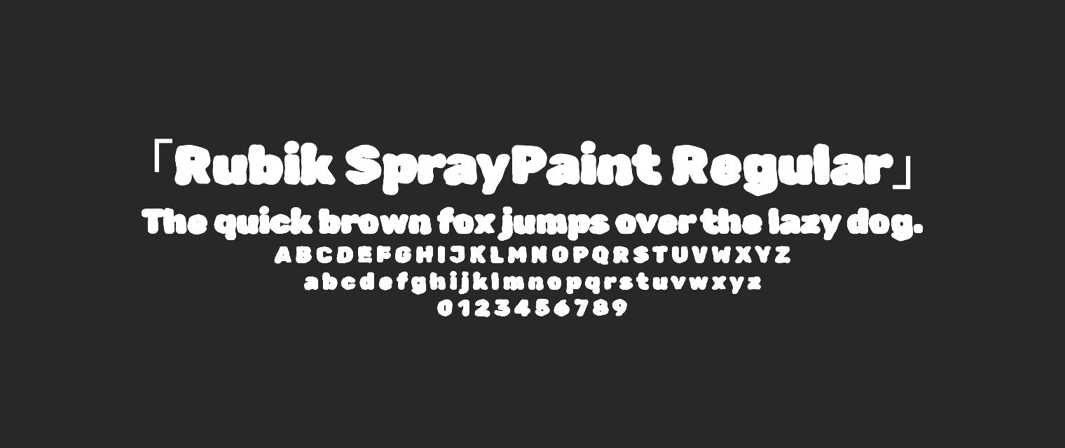 Rubik-SprayPaint-Regular字体预览