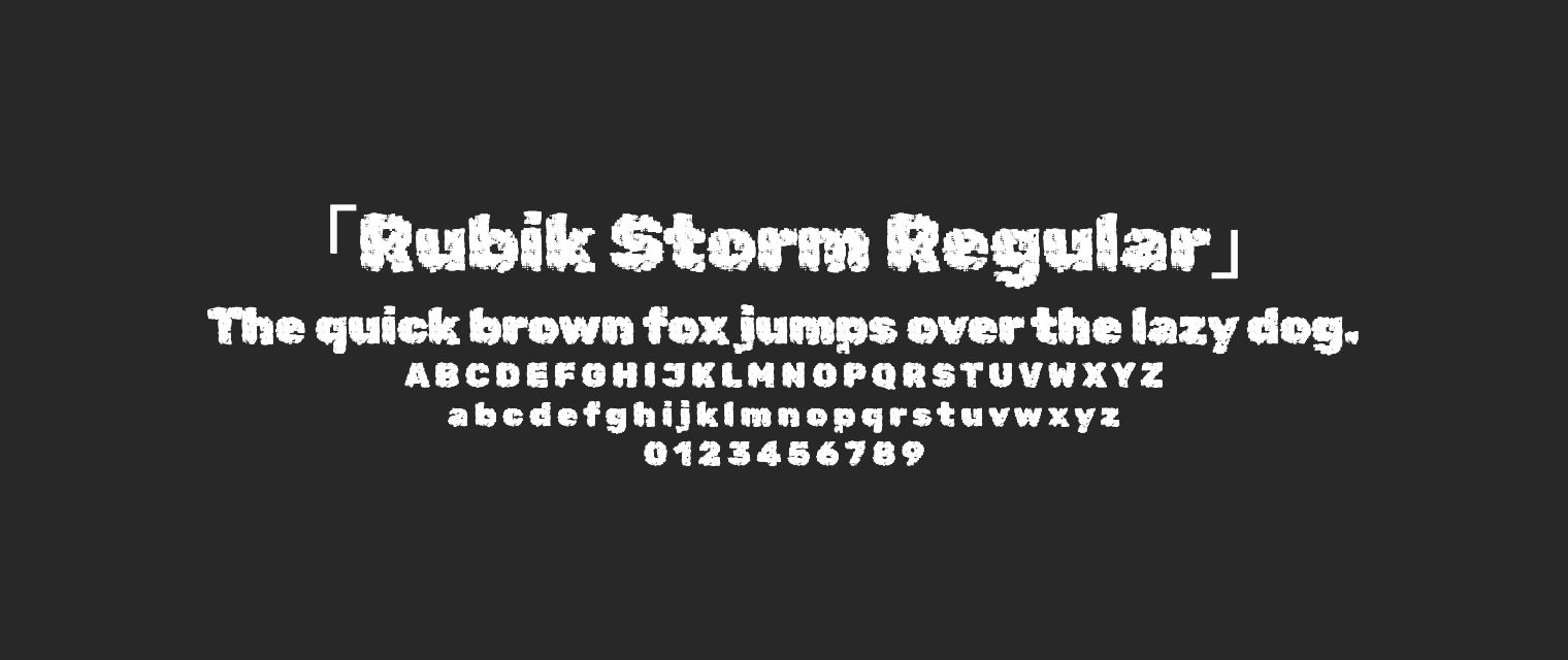 Rubik-Storm-Regular字体预览