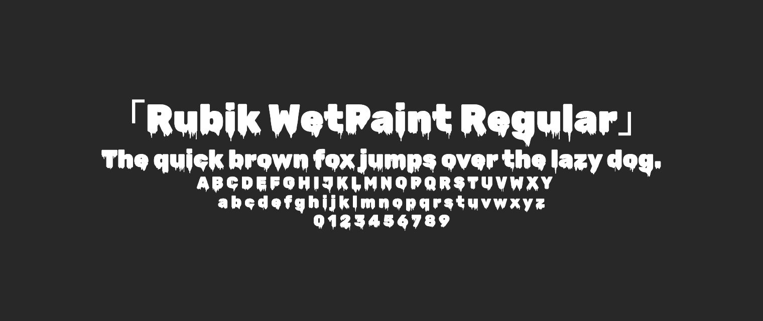 Rubik-WetPaint-Regular字体预览