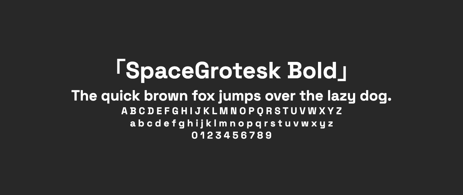 SpaceGrotesk-Bold字体预览
