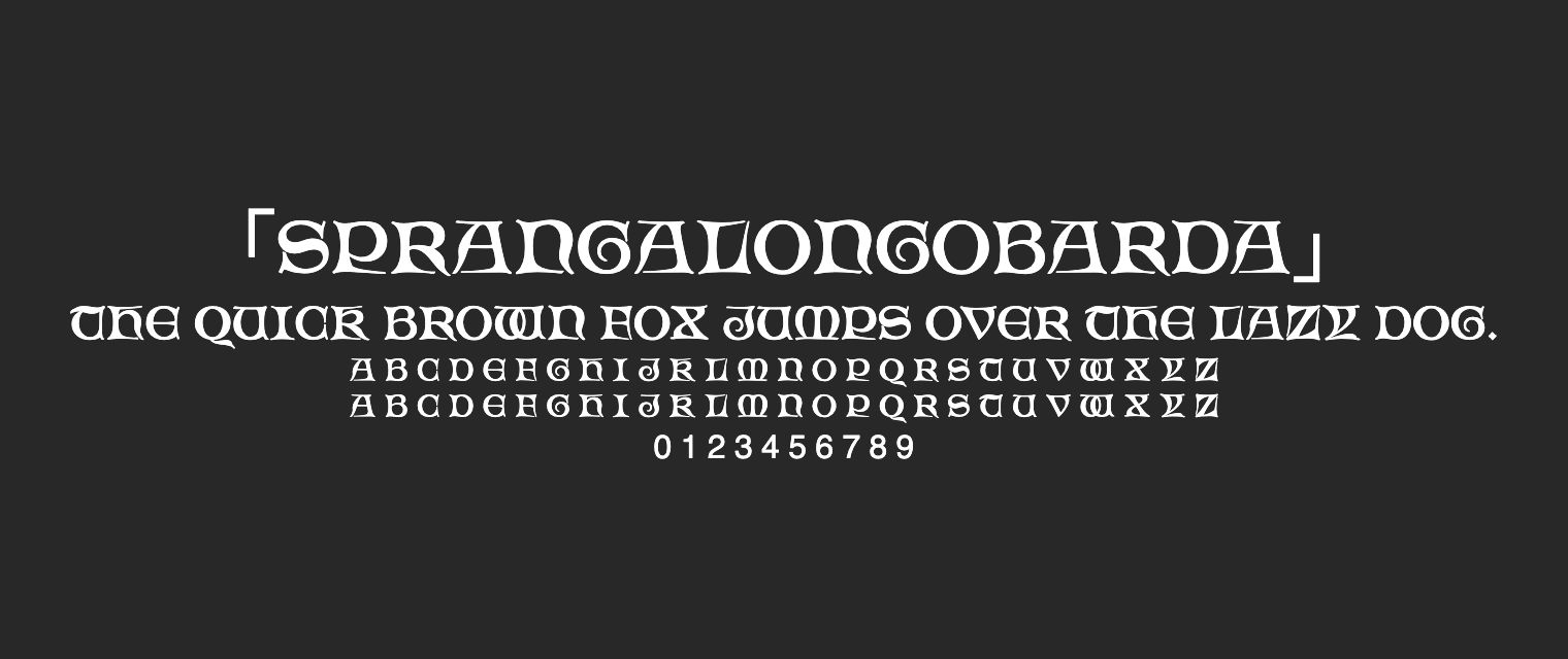 SprangaLongobarda字体预览