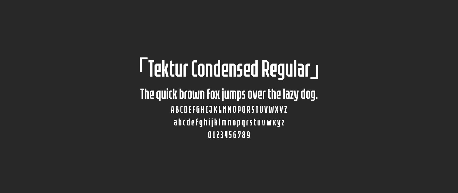 Tektur-Condensed-Regular字体预览